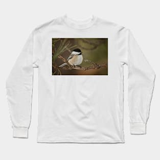 Black Capped Chickadee Long Sleeve T-Shirt